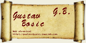 Gustav Bosić vizit kartica